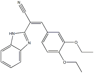 2-(1H-benzimidazol-2-yl)-3-(3,4-diethoxyphenyl)acrylonitrile Structure