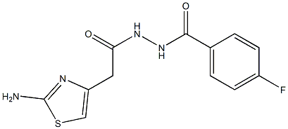 N'-[(2-amino-1,3-thiazol-4-yl)acetyl]-4-fluorobenzohydrazide