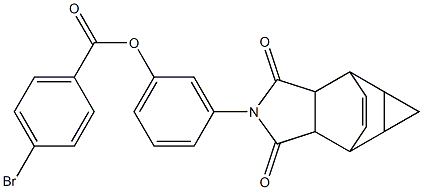 3-(3,5-dioxo-4-azatetracyclo[5.3.2.0~2,6~.0~8,10~]dodec-11-en-4-yl)phenyl 4-bromobenzoate
