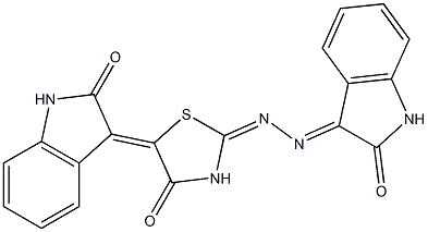 1H-indole-2,3-dione 3-{[4-oxo-5-(2-oxo-1,2-dihydro-3H-indol-3-ylidene)-1,3-thiazolidin-2-ylidene]hydrazone}