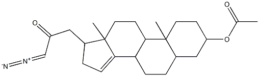 17-(3-diazo-2-oxopropyl)-10,13-dimethyl-2,3,4,5,6,7,8,9,10,11,12,13,16,17-tetradecahydro-1H-cyclopenta[a]phenanthren-3-yl acetate
