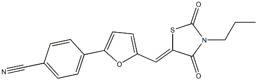 4-{5-[(2,4-dioxo-3-propyl-1,3-thiazolidin-5-ylidene)methyl]-2-furyl}benzonitrile
