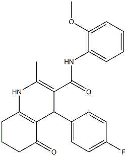 4-(4-fluorophenyl)-2-methyl-N-[2-(methyloxy)phenyl]-5-oxo-1,4,5,6,7,8-hexahydroquinoline-3-carboxamide