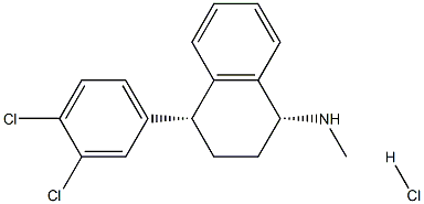 (1R,4R)-cis-4-(3,4-Dichlorophenyl)-1,2,3,4-tetrahydro-N-methyl-1-naphthalenamine.HCl Structure