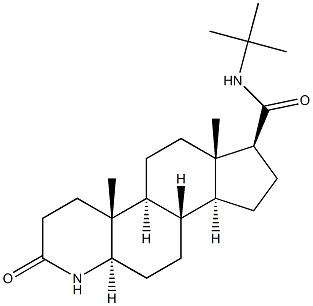(5alpha,17beta)-N-(1,1-dimethyl ethyl)-3-oxo-4-aza androstane-17-carboxamide Structure