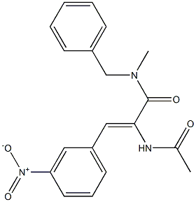 (Z)-2-(acetylamino)-N-benzyl-N-methyl-3-(3-nitrophenyl)-2-propenamide Structure