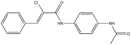 (Z)-N-[4-(acetylamino)phenyl]-2-chloro-3-phenyl-2-propenamide