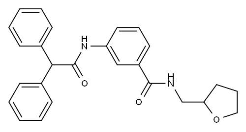 3-[(2,2-diphenylacetyl)amino]-N-(tetrahydro-2-furanylmethyl)benzamide