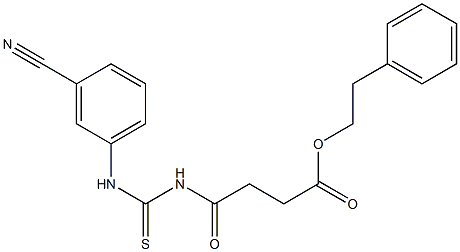 phenethyl 4-{[(3-cyanoanilino)carbothioyl]amino}-4-oxobutanoate