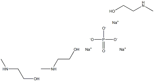 月桂基甲基氨乙基磷酸钠, , 结构式