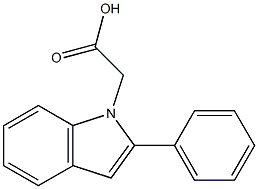 2-苯基-1H-吲哚-1-乙酸, , 结构式