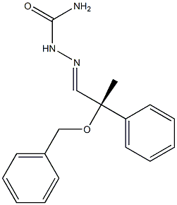 [S,(-)]-2-(ベンジルオキシ)-2-フェニルプロパナールセミカルバゾン 化学構造式