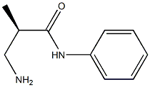 [R,(-)]-3-アミノ-2-メチル-N-フェニルプロピオンアミド 化学構造式