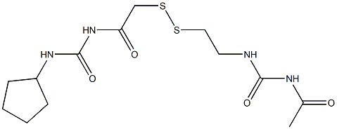 1-Acetyl-3-[2-[[(3-cyclopentylureido)carbonylmethyl]dithio]ethyl]urea