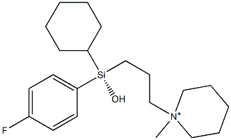 1-[3-[(S)-Hydroxycyclohexyl(4-fluorophenyl)silyl]propyl]-1-methylpiperidinium