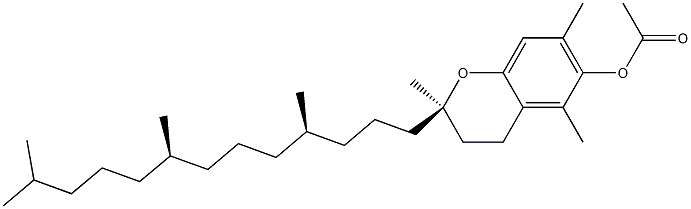 (2R)-3,4-ジヒドロ-2,5,7-トリメチル-2-[(4R,8R)-4,8,12-トリメチルトリデシル]-2H-1-ベンゾピラン-6-オールアセタート 化学構造式