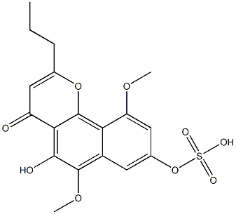 Sulfuric acid 5-hydroxy-6,10-dimethoxy-4-oxo-2-propyl-4H-naphtho[1,2-b]pyran-8-yl ester