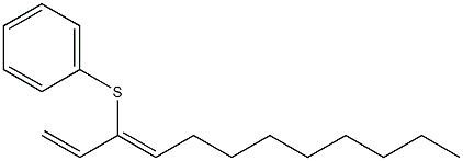 (3Z)-3-(フェニルチオ)-1,3-ドデカジエン 化学構造式
