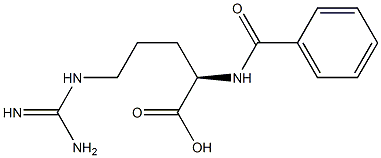 (2R)-2-(ベンゾイルアミノ)-5-グアニジノペンタン酸 化学構造式