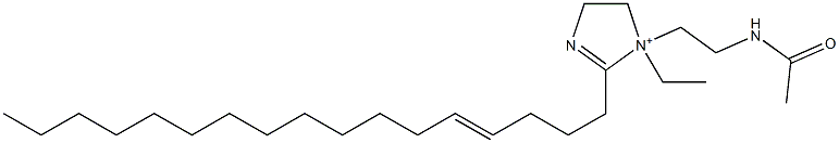 1-[2-(アセチルアミノ)エチル]-1-エチル-2-(4-ヘプタデセニル)-2-イミダゾリン-1-イウム 化学構造式