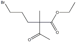 2-アセチル-5-ブロモ-2-メチル吉草酸エチル 化学構造式