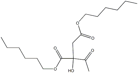 2-アセチル-D-りんご酸ジヘキシル 化学構造式