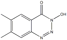 6,7-ジメチル-3-ヒドロキシ-1,2,3-ベンゾトリアジン-4(3H)-オン 化学構造式