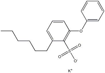 2-Hexyl-6-phenoxybenzenesulfonic acid potassium salt Structure