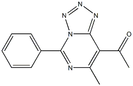 8-アセチル-5-フェニル-7-メチルテトラゾロ[1,5-c]ピリミジン 化学構造式