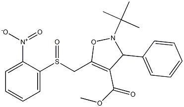 2-tert-Butyl-3-phenyl-5-[[(2-nitrophenyl)sulfinyl]methyl]-2,3-dihydroisoxazole-4-carboxylic acid methyl ester