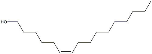 (Z)-6-ヘキサデセン-1-オール 化学構造式