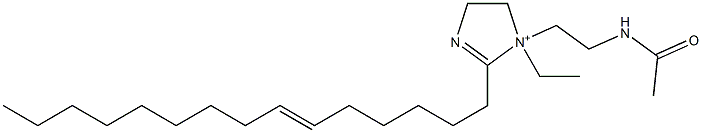 1-[2-(アセチルアミノ)エチル]-1-エチル-2-(6-ペンタデセニル)-2-イミダゾリン-1-イウム 化学構造式