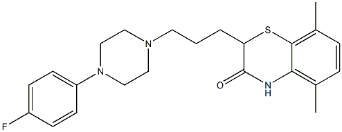2-[3-[4-(4-Fluorophenyl)piperazin-1-yl]propyl]-5,8-dimethyl-2H-1,4-benzothiazin-3(4H)-one Structure