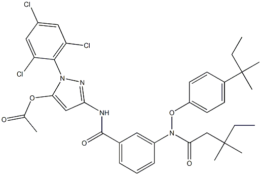 1-(2,4,6-Trichlorophenyl)-3-[3-(2,4-di-tert-amylphenoxyacetylamino)benzoylamino]-5-acetoxy-1H-pyrazole