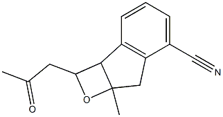 2-アセトニル-6-シアノ-7a-メチル-2,2a,7,7a-テトラヒドロインデノ[2,1-b]オキセト 化学構造式