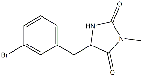 5-(m-ブロモベンジル)-3-メチルヒダントイン 化学構造式