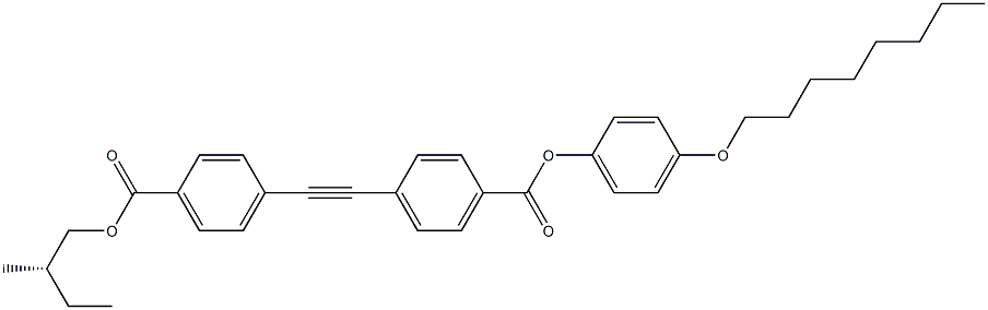 4-[[4-(4-Octyloxyphenoxycarbonyl)phenyl]ethynyl]benzoic acid (S)-2-methylbutyl ester Struktur