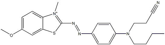 2-[[p-[Butyl(2-cyanoethyl)amino]phenyl]azo]-6-methoxy-3-methylbenzothiazol-3-ium Struktur
