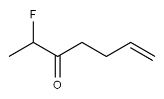 2-フルオロ-6-ヘプテン-3-オン 化学構造式