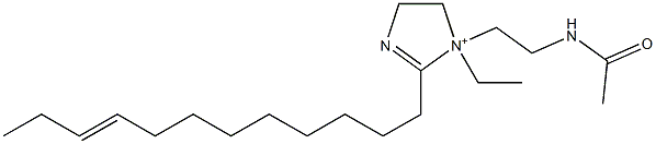 1-[2-(アセチルアミノ)エチル]-2-(9-ドデセニル)-1-エチル-2-イミダゾリン-1-イウム 化学構造式