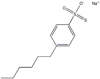 4-Hexylbenzenesulfonothioic acid sodium salt Structure