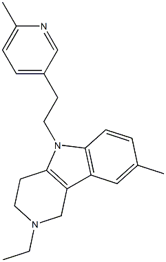 2,3,4,5-Tetrahydro-2-ethyl-8-methyl-5-[2-(6-methyl-3-pyridyl)ethyl]-1H-pyrido[4,3-b]indole