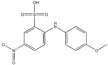 2-(p-アニシジノ)-5-ニトロベンゼンスルホン酸 化学構造式