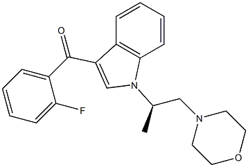 3-(2-Fluorobenzoyl)-1-[(1R)-1-methyl-2-morpholinoethyl]-1H-indole 结构式