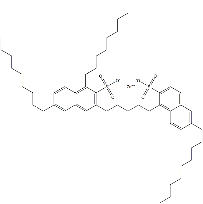 Bis(1,6-dinonyl-2-naphthalenesulfonic acid)zinc salt Structure
