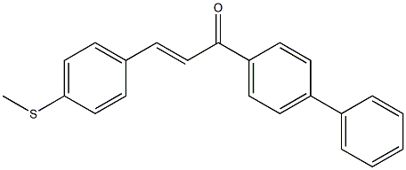 (E)-4-メチルチオ-4'-フェニルカルコン 化学構造式