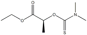 (+)-2-O-[ジメチルチオカルバモイル]-L-乳酸エチル 化学構造式
