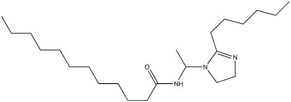 1-(1-ラウロイルアミノエチル)-2-ヘキシル-2-イミダゾリン 化学構造式