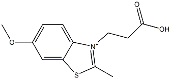 3-(2-カルボキシエチル)-6-メトキシ-2-メチルベンゾチアゾール-3-イウム 化学構造式