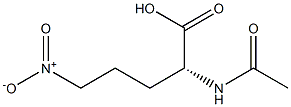 (-)-N-アセチル-5-ニトロ-D-ノルバリン 化学構造式